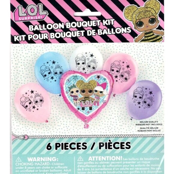 LOL SURPRISE! Friends Balloon Bouquet Kit Set 6 Birthday Party Supplies Helium - Picture 3 of 8